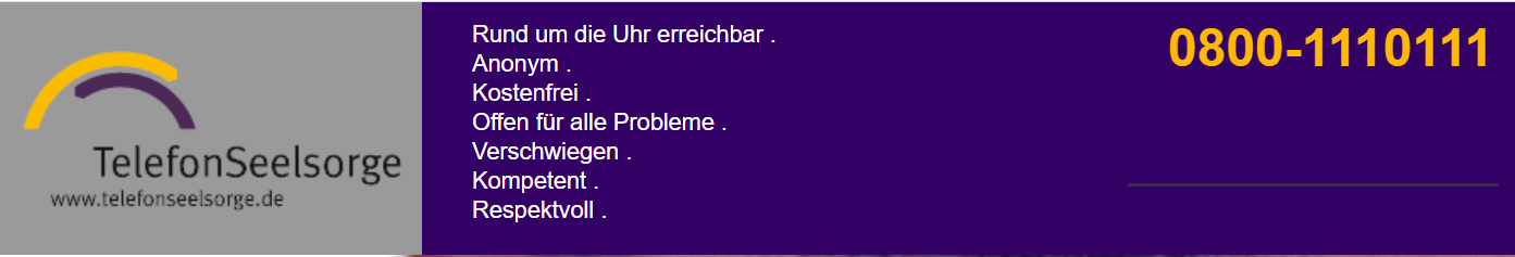 Die Telefonseelsorge ist rund um die Uhr ansprechbar.